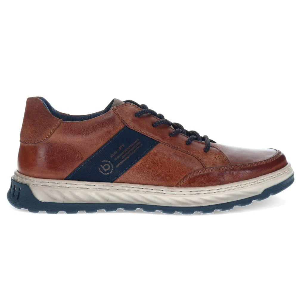 Leather Lace-Up Trainers - BUG40512 / 325 716 - Cognac - Image 2