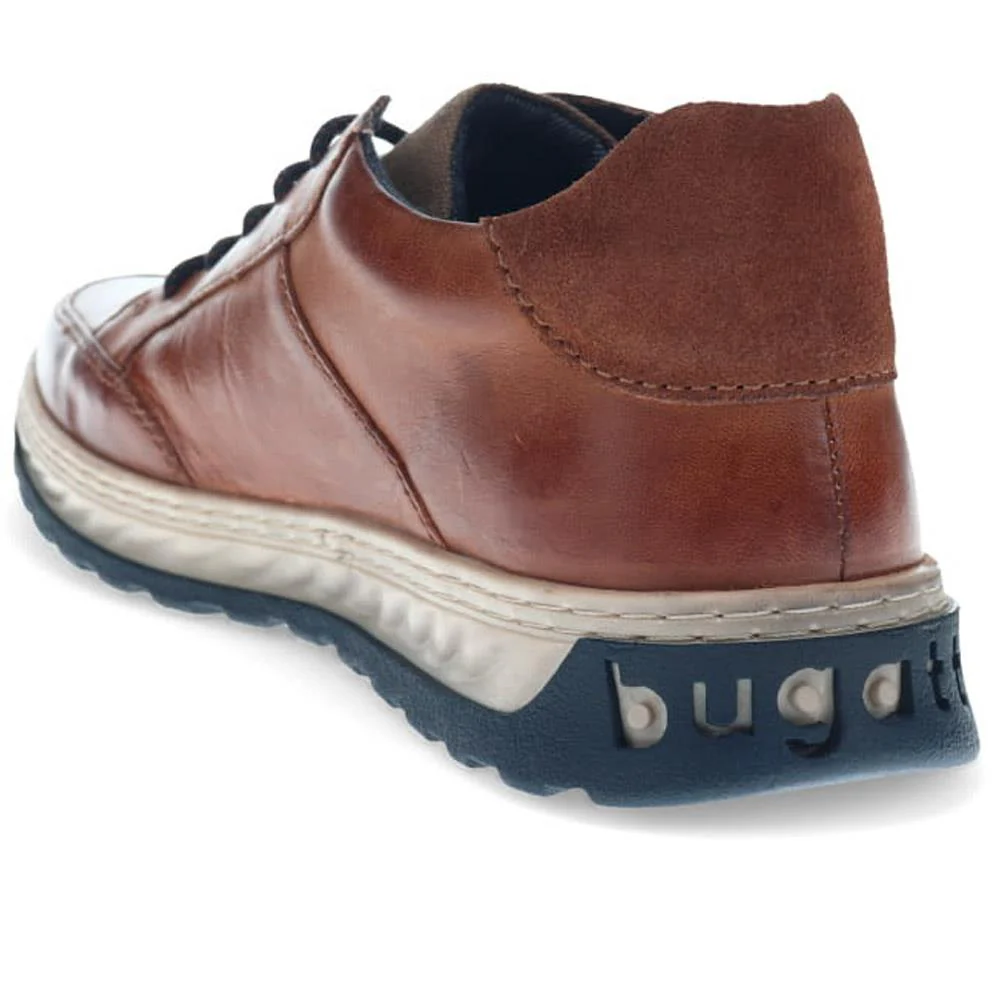 Leather Lace-Up Trainers - BUG40512 / 325 716 - Cognac - Image 3