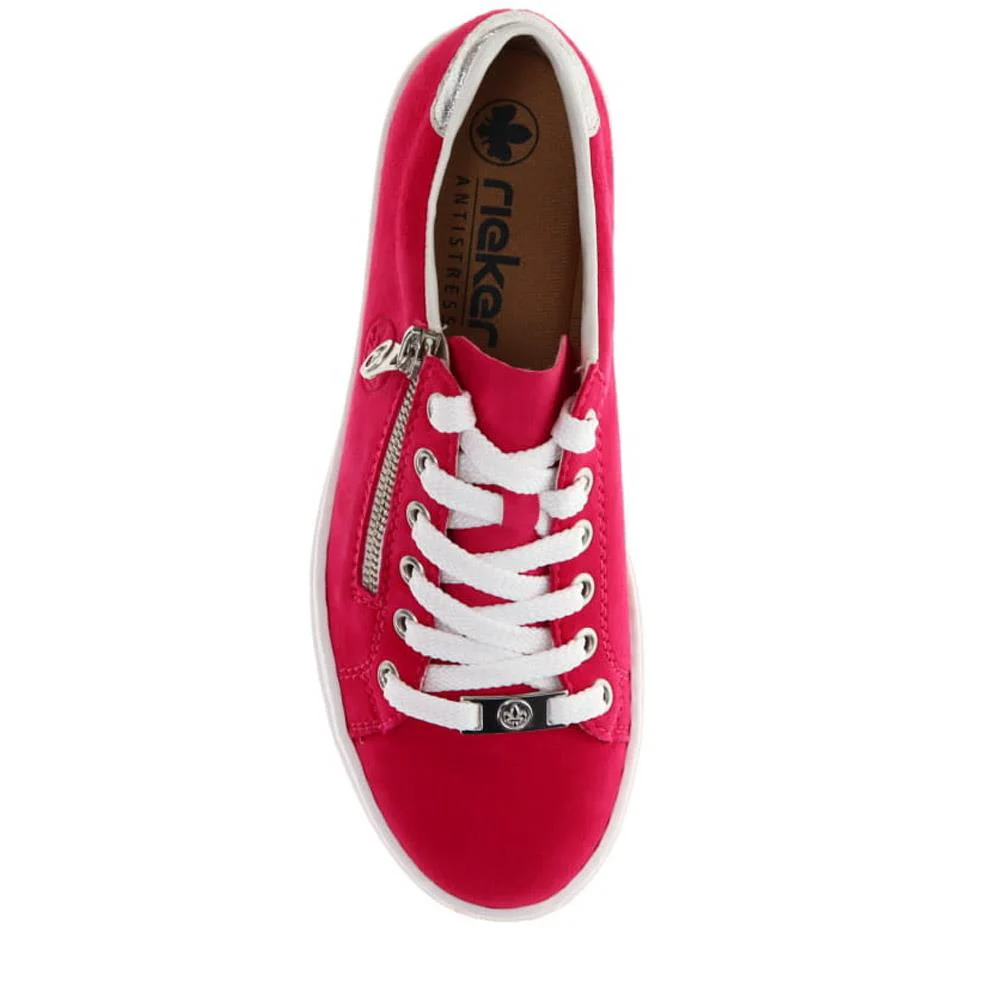 Leather Lace-Up Trainers - RKR31526 / 317 699 - Pink - Image 5