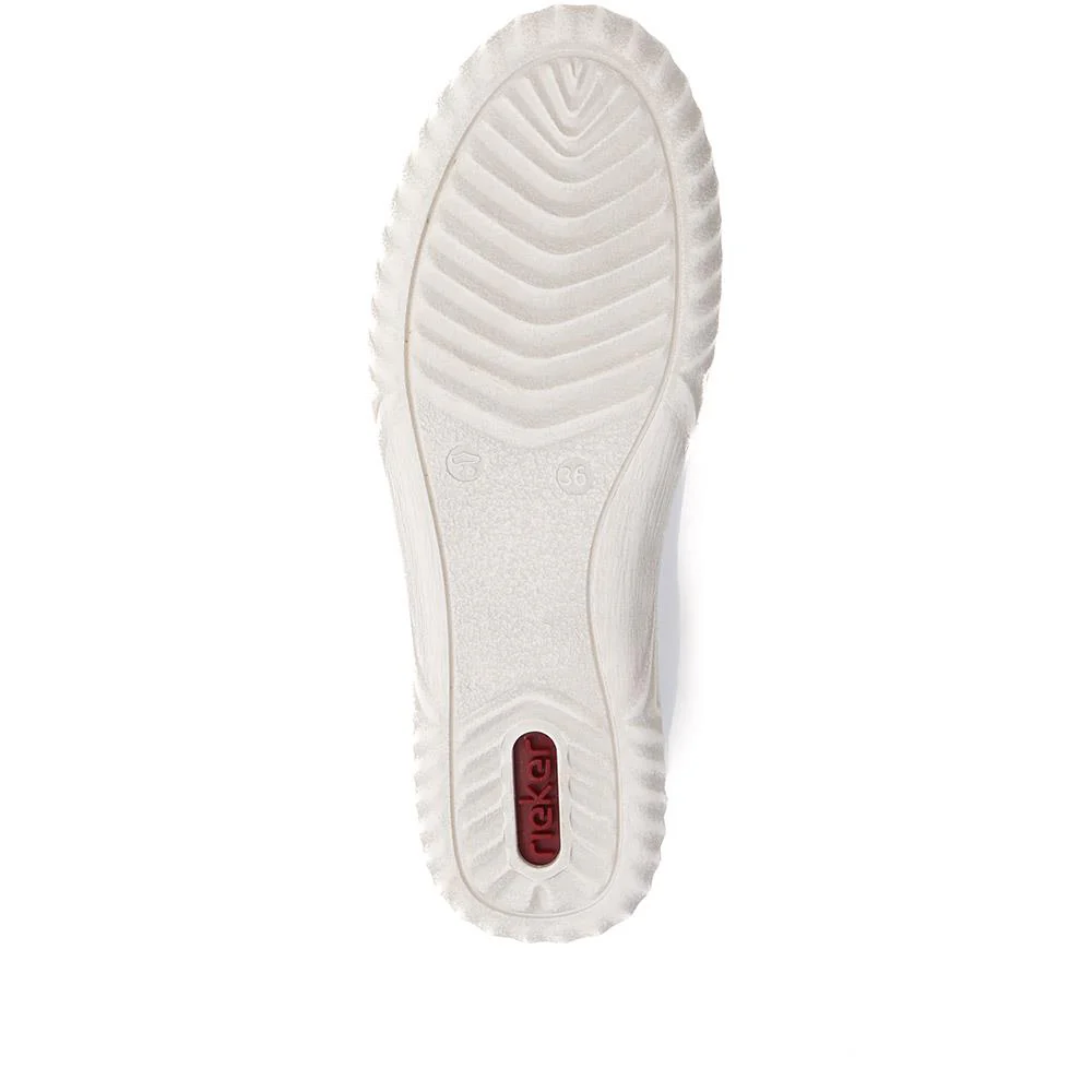 Leather Lace-Up Trainers - RKR39507 / 324 850 - White - Image 4
