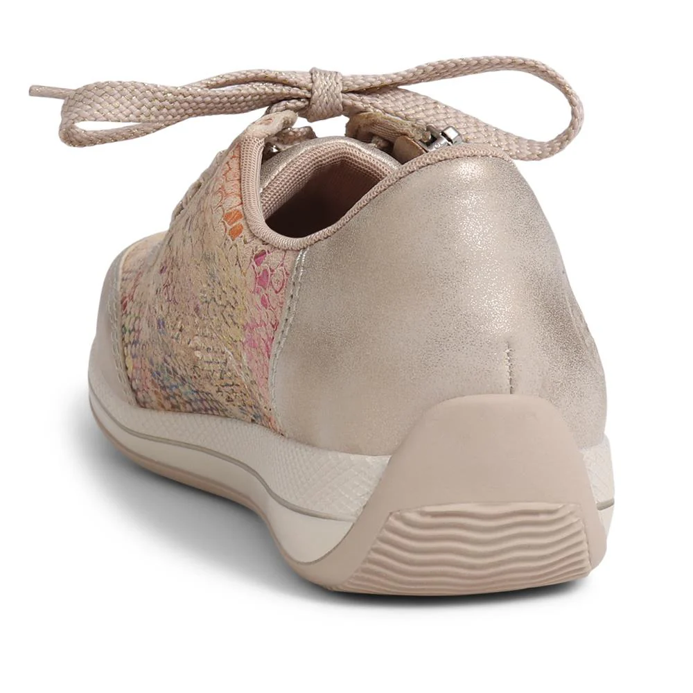 Leather Lace-Up Trainers - RKR39508 / 324 851 - Metallic - Image 3
