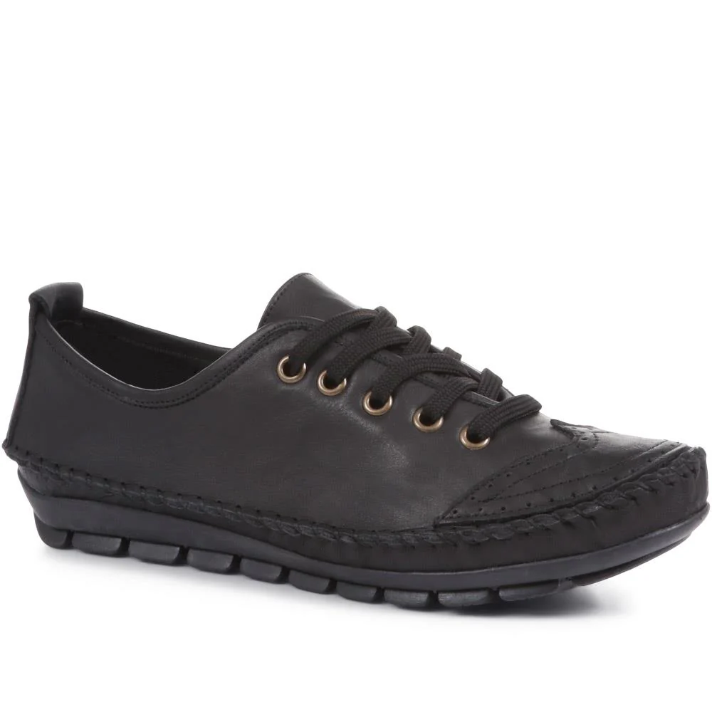 Leather Lace-Up Trainers - SIMIN31003 / 317 969 - Image 14