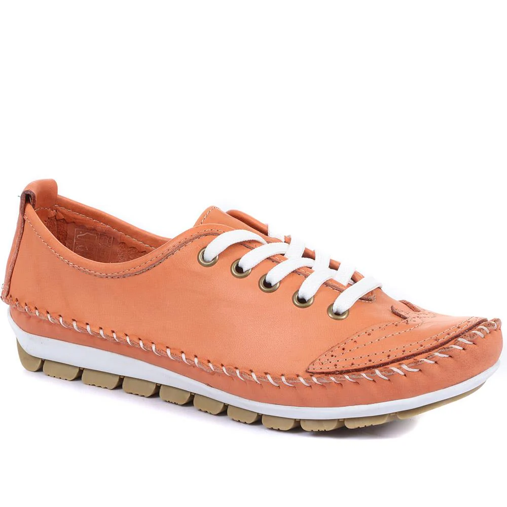Leather Lace-Up Trainers - SIMIN31003 / 317 969 - Image 5