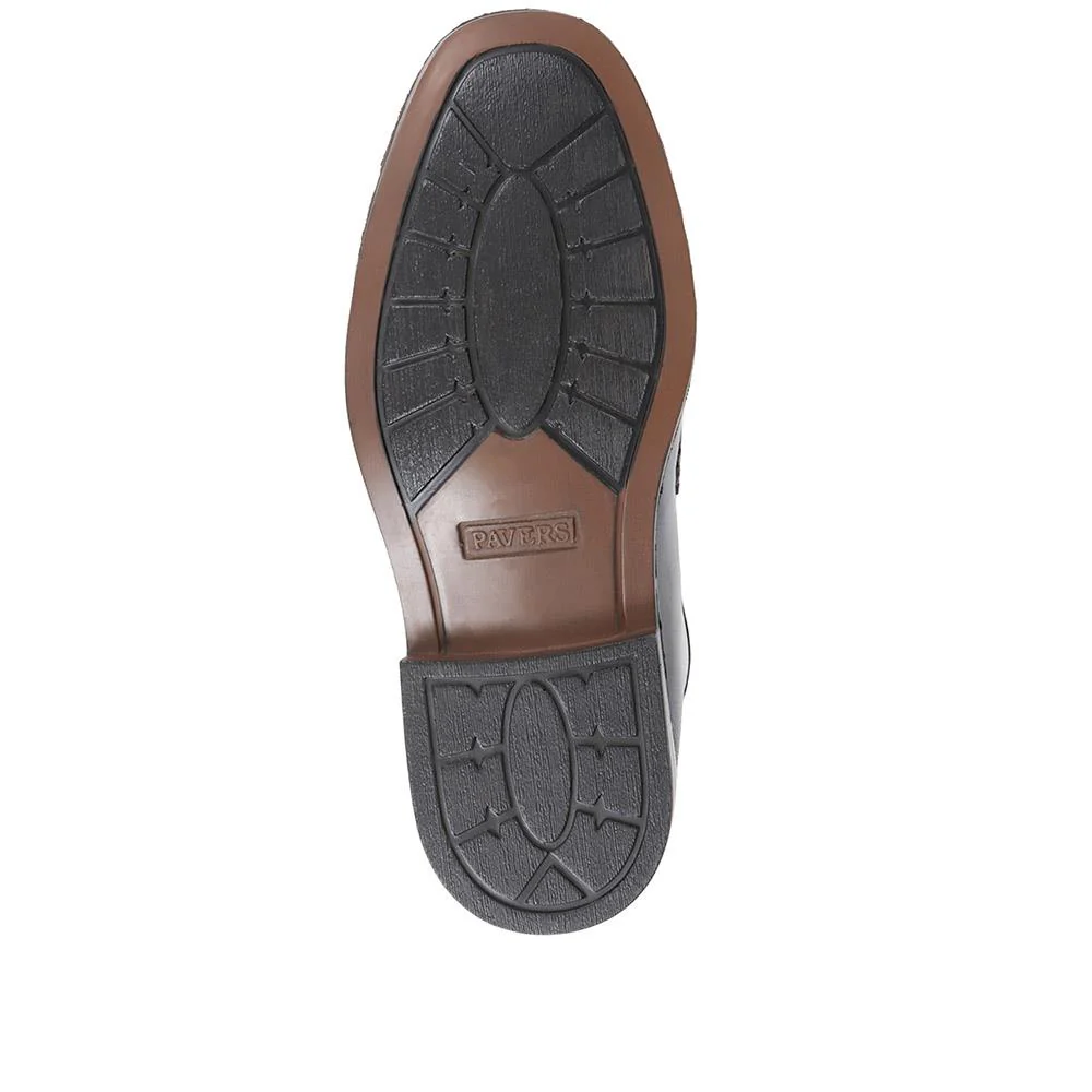 Wide Fit Classic Leather Loafers - NAP35027 / 322 486 - Black - Image 5