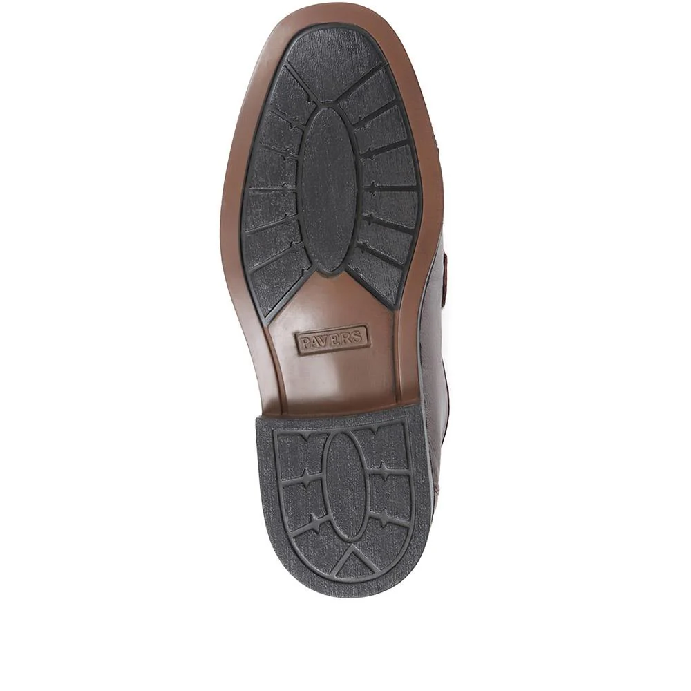 Wide Fit Classic Leather Loafers - NAP35027 / 322 486 - Burgundy - Image 5