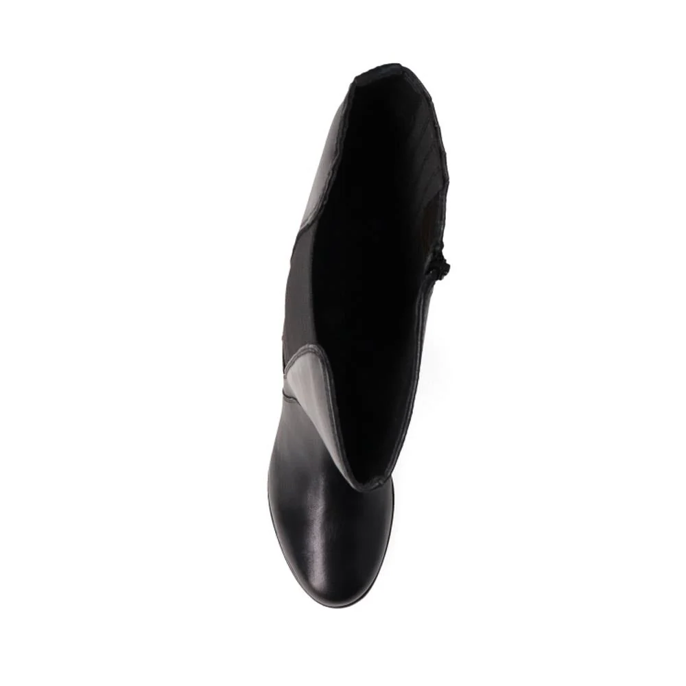 Leather Long Boots - RNB40035 / 326 536 - Black - Image 4