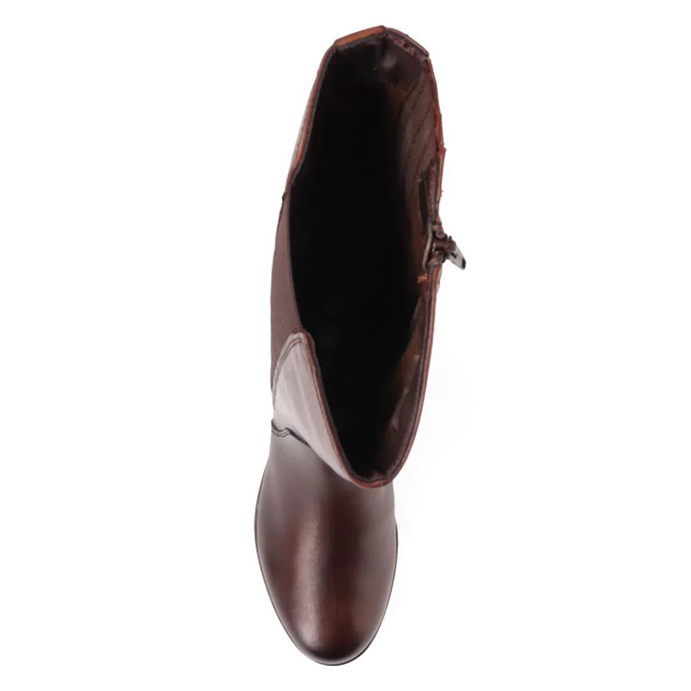 Leather Long Boots - RNB40035 / 326 536 - Tan - Image 5