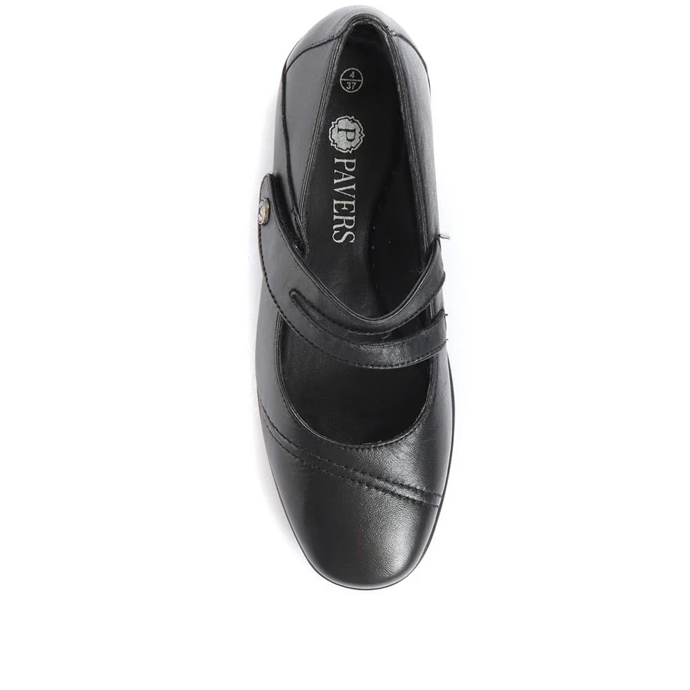 Leather Mary Janes - HSKEMP1813 / 146 313 - Black - Image 4