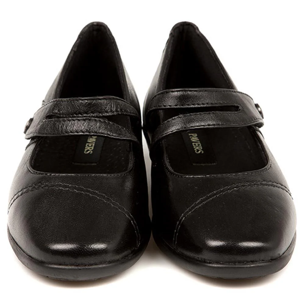 Leather Mary Janes - HSKEMP1813 / 146 313 - Black - Image 5