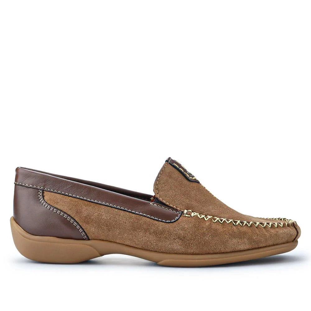 Leather Moccasins - CONT39003 / 325 242 - Beige-Brown - Image 2