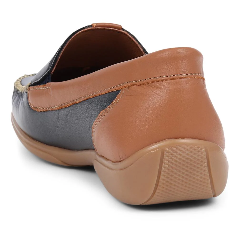 Leather Moccasins - CONT39003 / 325 242 - Navy Tan - Image 3