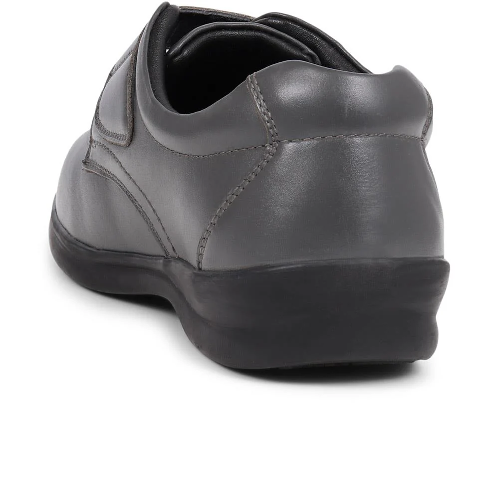 Leather Monk Strap Shoes - KAILEE / 325 575 - Grey - Image 3