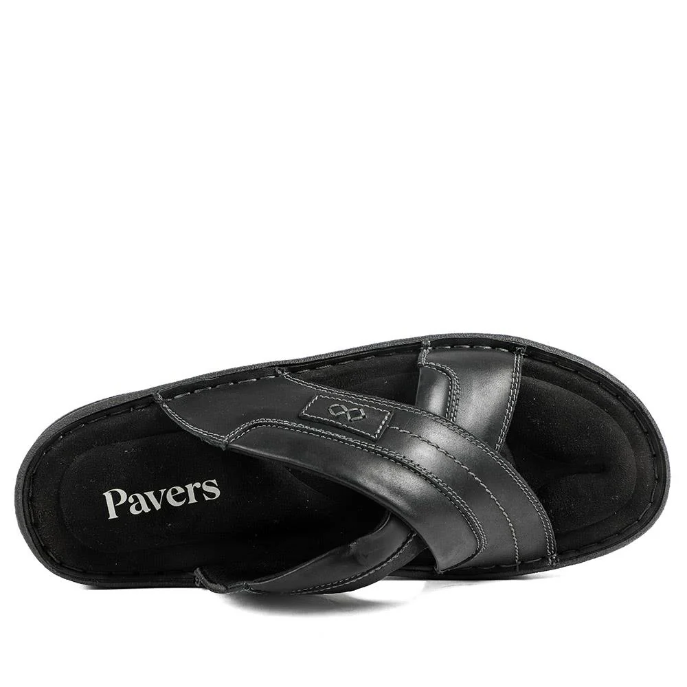 Leather Mule Sandals - AATRA43003 / 328 936 - Black - Image 5