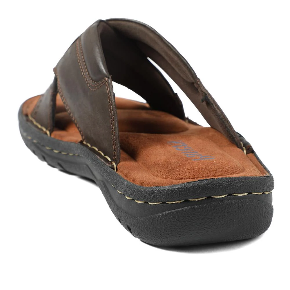 Leather Mule Sandals - AATRA43003 / 328 936 - Dark Brown - Image 4