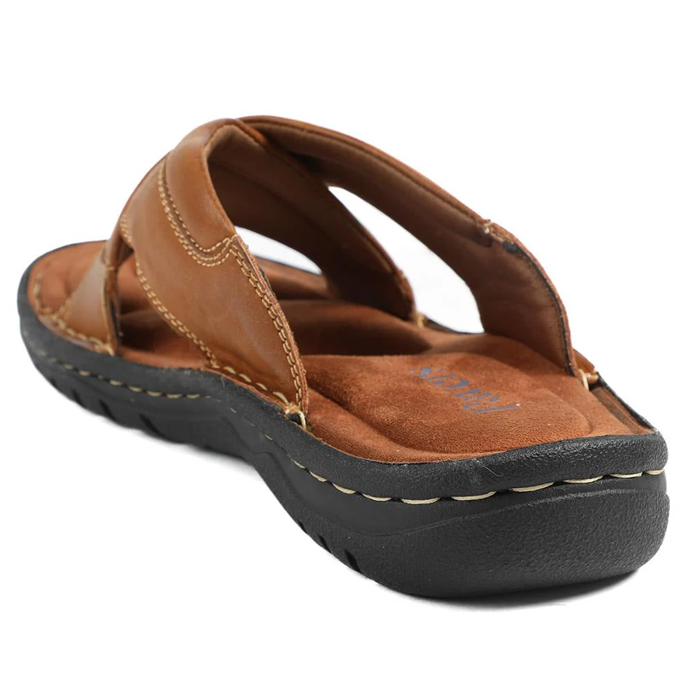 Leather Mule Sandals - AATRA43003 / 328 936 - Tan - Image 4