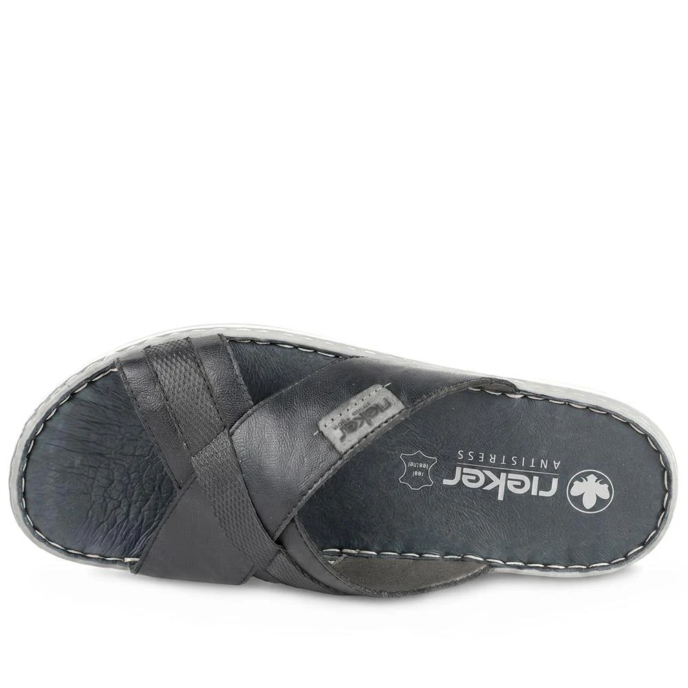 Leather Mule Sandals - RKR41532 / 326 939 - Navy - Image 4