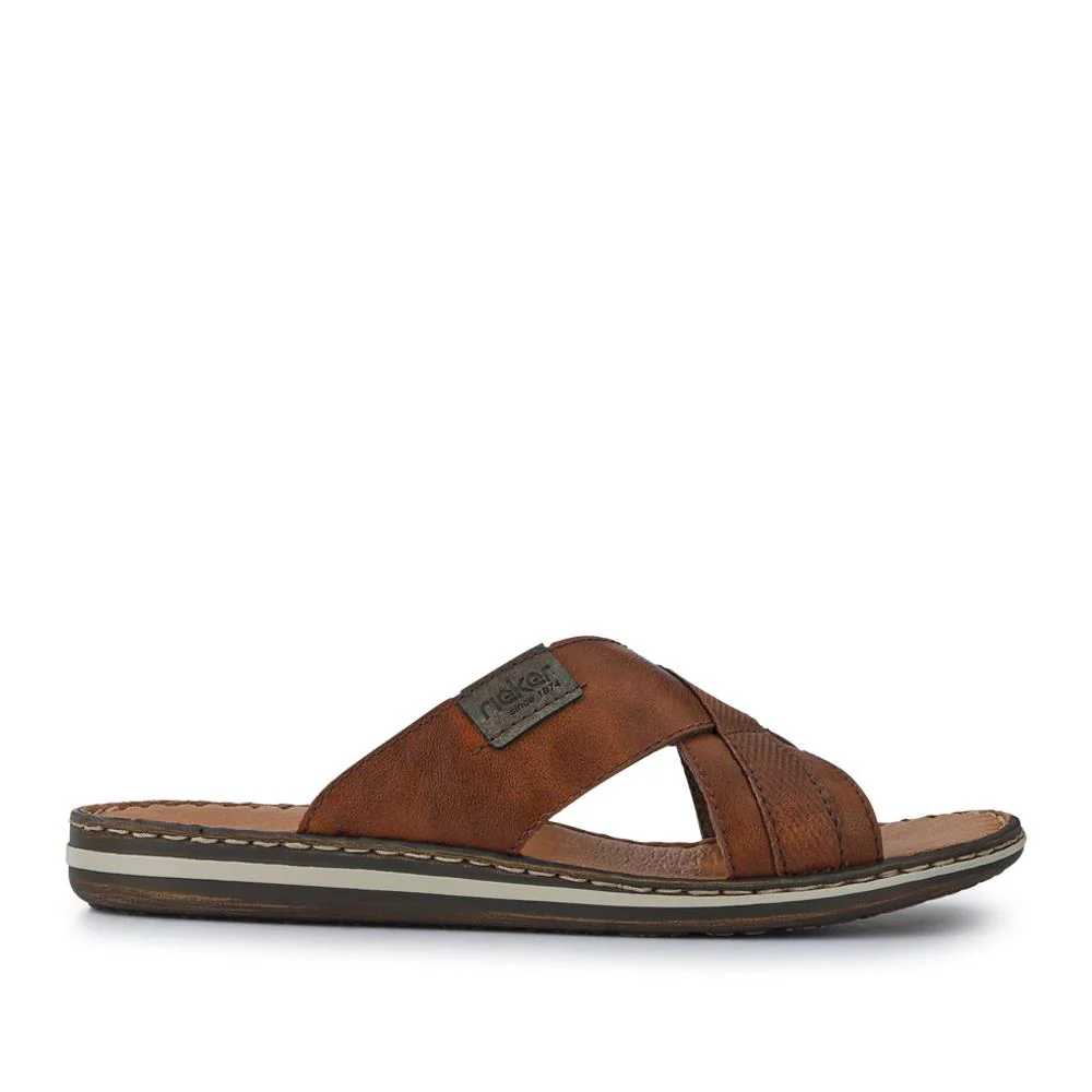 Leather Mule Sandals - RKR41532 / 326 939 - Tan - Image 3