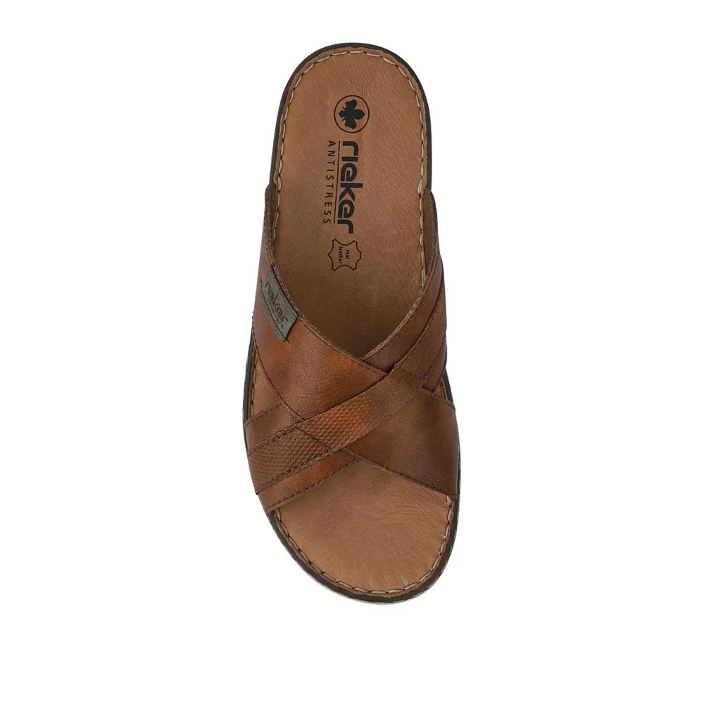 Leather Mule Sandals - RKR41532 / 326 939 - Tan - Image 5
