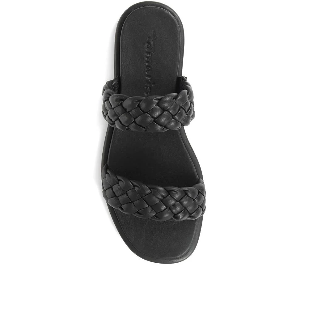 Leather Mule Sandals - TAM35505 / 321 483 - Black - Image 4