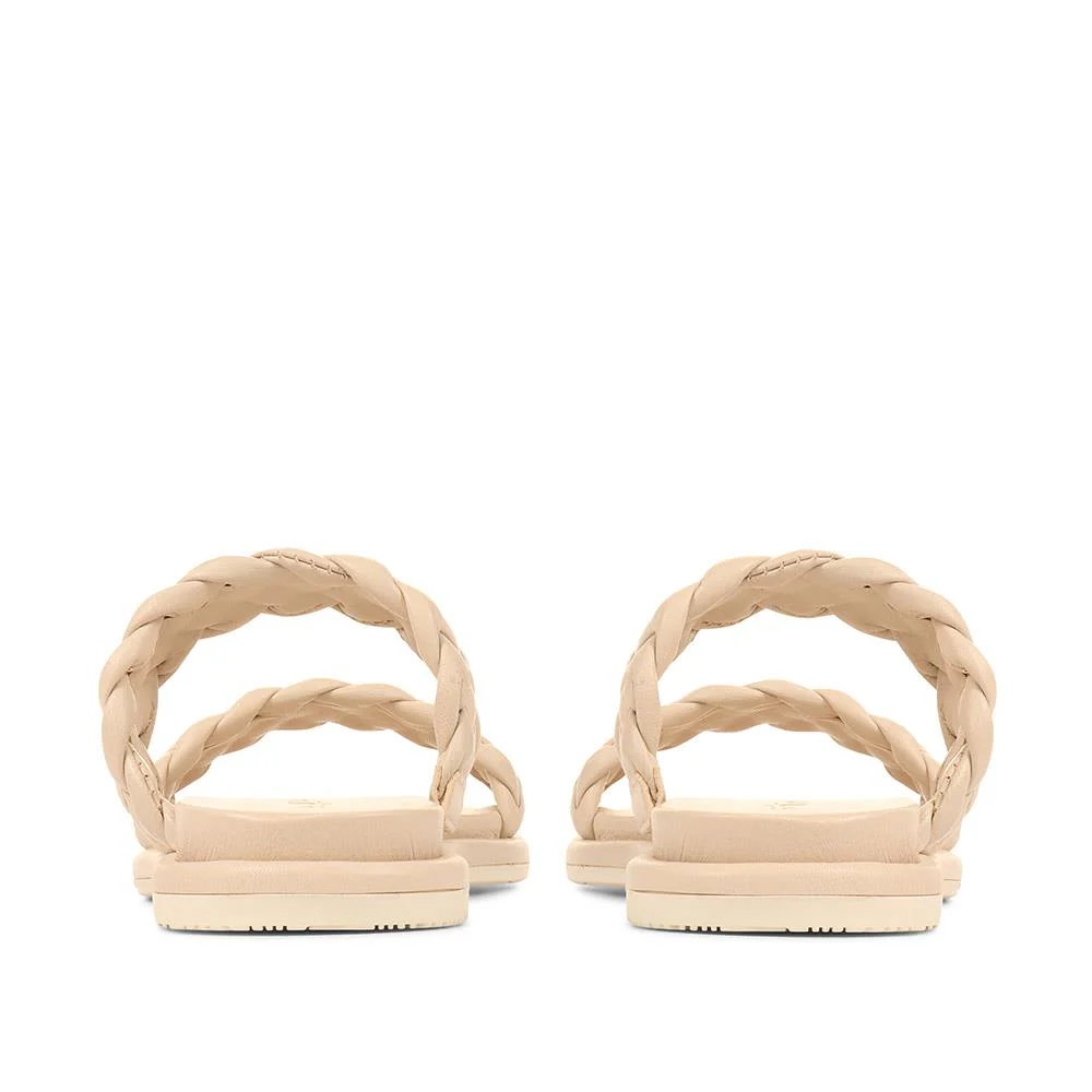 Leather Mule Sandals - TAM35505 / 321 483 - Ivory - Image 3