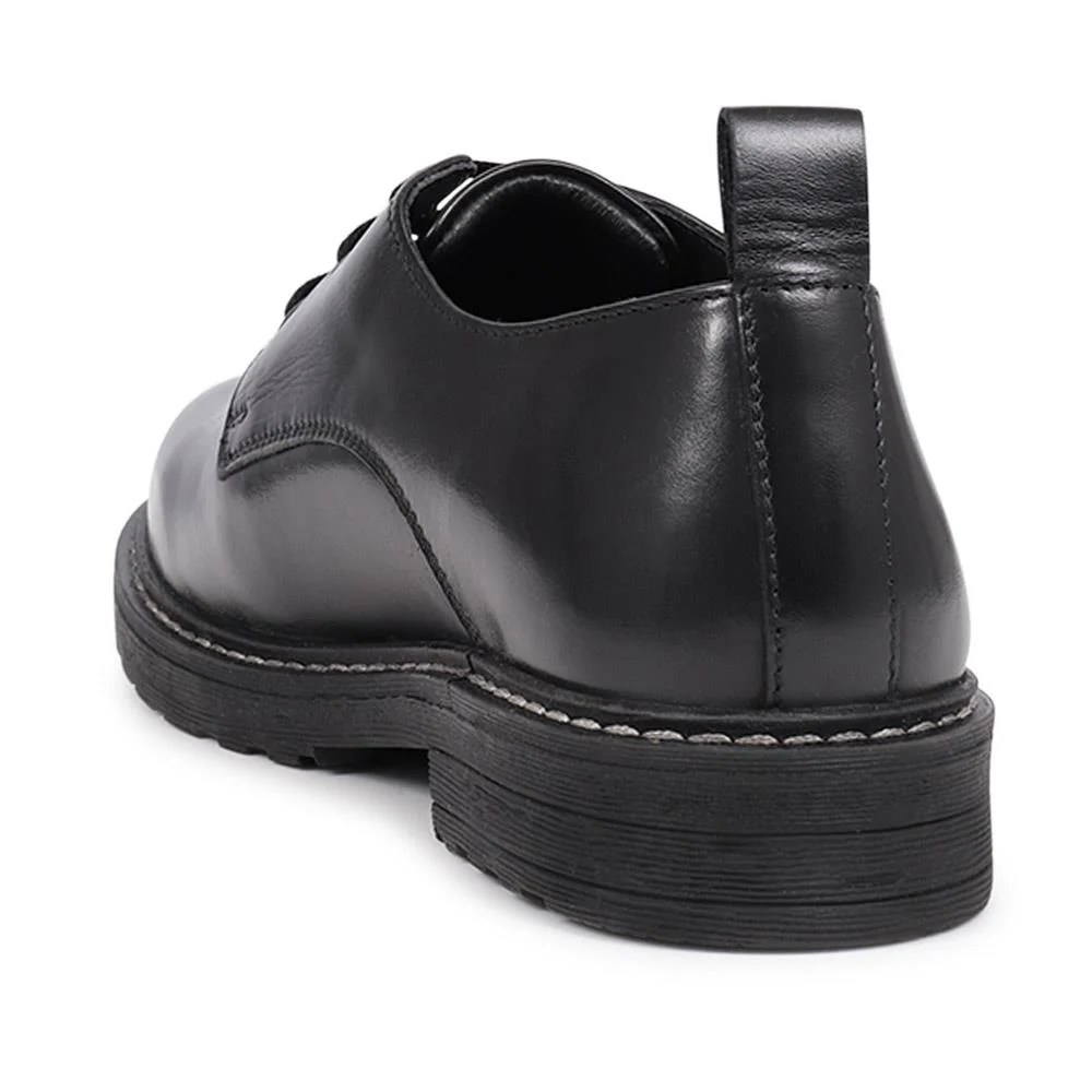 Leather Oxford Shoes - KF40007 / 326 503 - Black - Image 3
