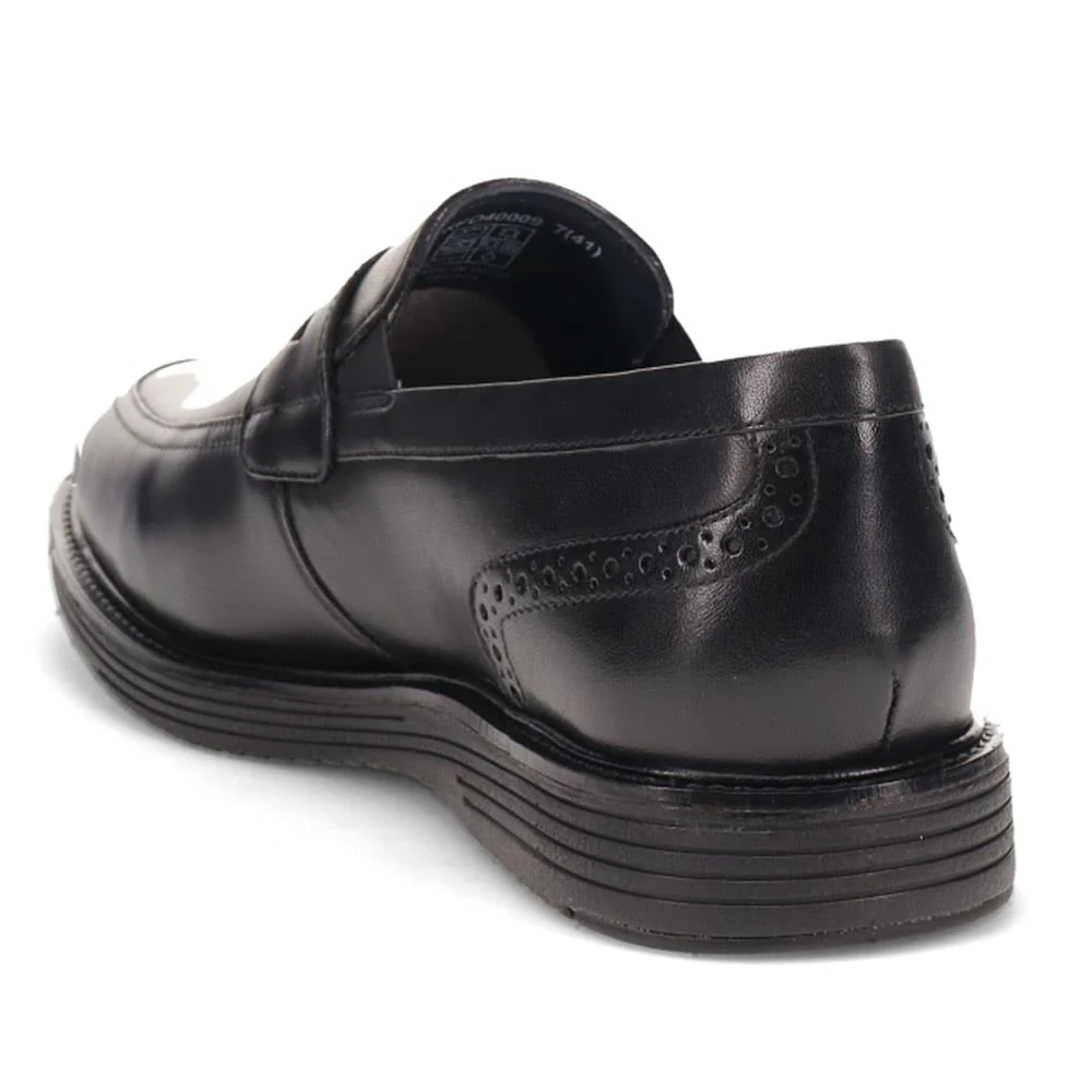 Leather Penny Slip-On Shoes - PERFO40009 / 326 144 - Black - Image 3