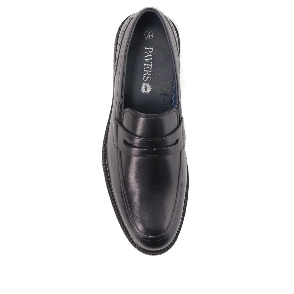 Leather Penny Slip-On Shoes - PERFO40009 / 326 144 - Black - Image 5