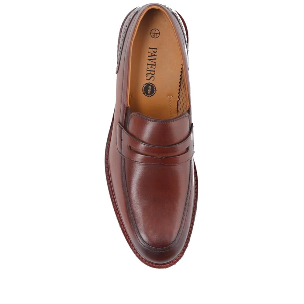 Leather Penny Slip-On Shoes - PERFO40009 / 326 144 - Brown - Image 5