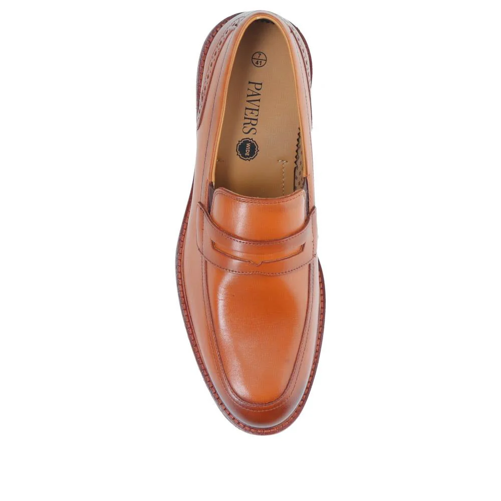 Leather Penny Slip-On Shoes - PERFO40009 / 326 144 - Tan - Image 5