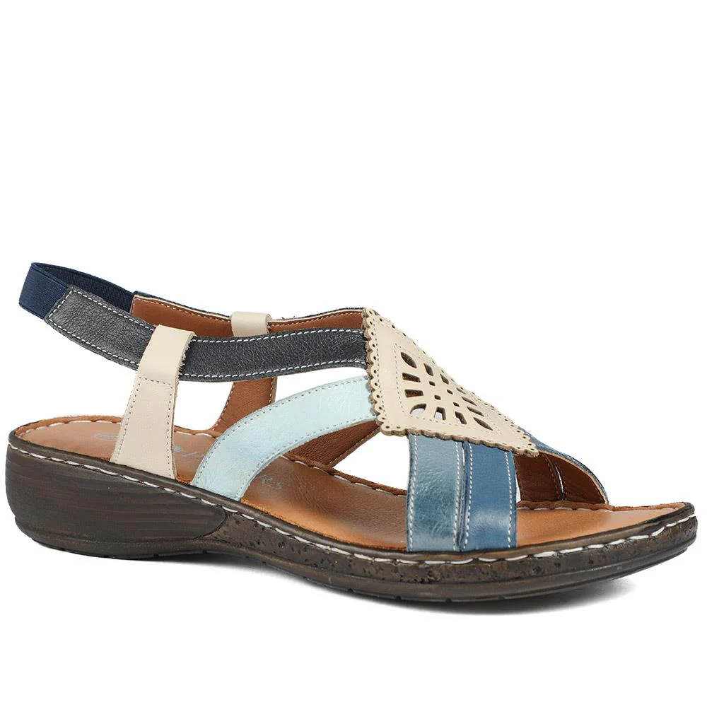 Leather Slingback Sandals - LUCK35001 / 321 605 - Image 3