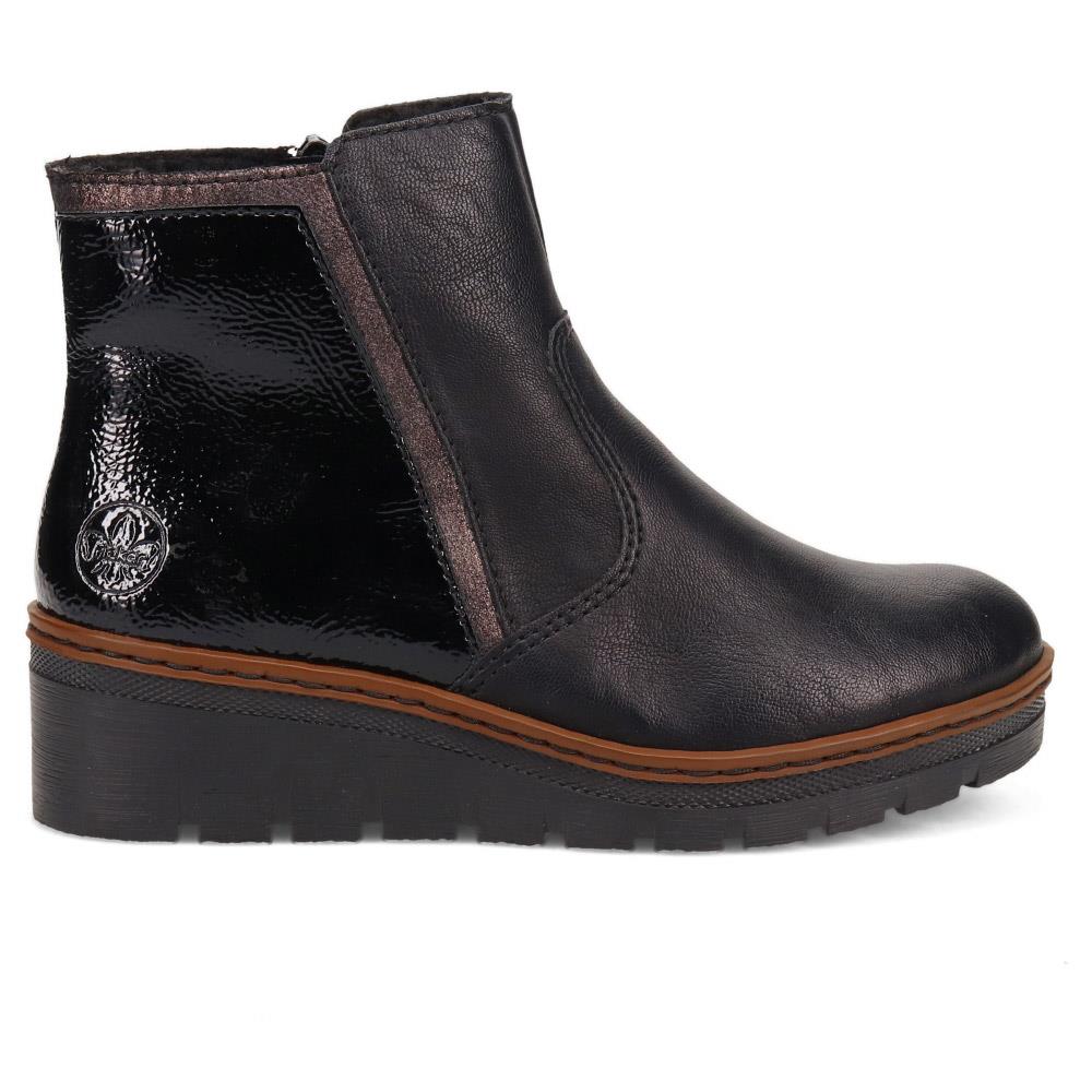 Leather Slip-On Ankle Boots - RKR40531 / 326 093 - Black - Image 2