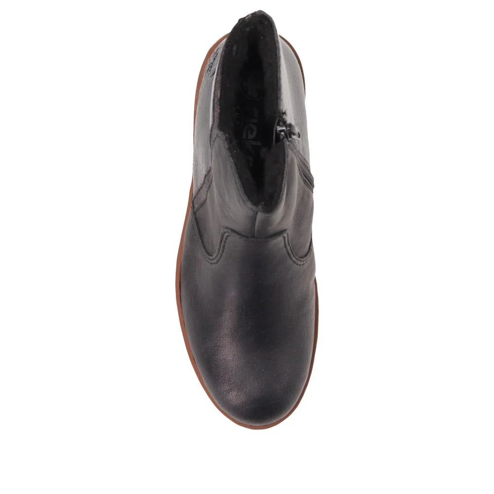 Leather Slip-On Ankle Boots - RKR40531 / 326 093 - Black - Image 5