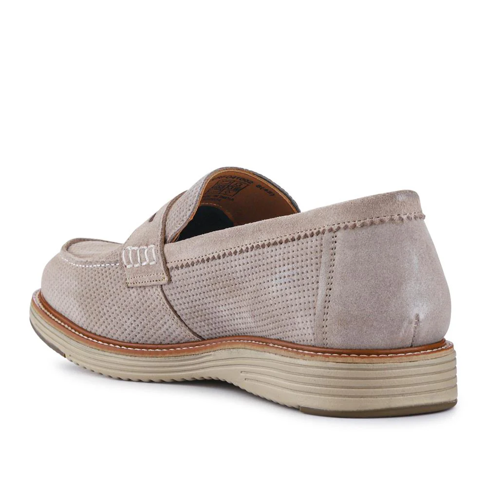 Leather Slip-On Casual Shoes - PERFO41002 / 327 386 - Beige - Image 3