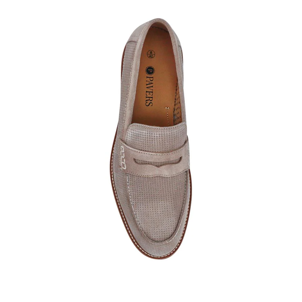 Leather Slip-On Casual Shoes - PERFO41002 / 327 386 - Beige - Image 4