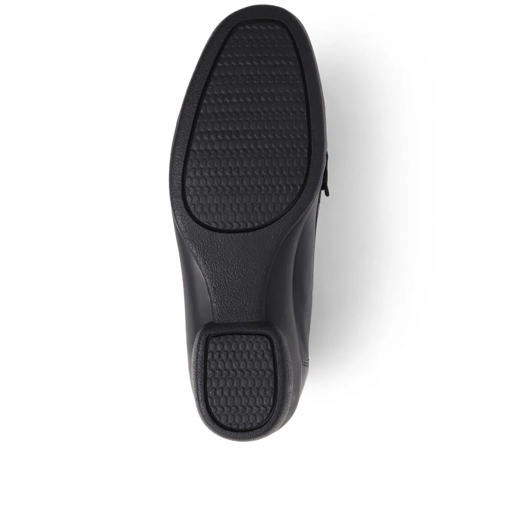 Leather Slip-On Loafers - NAP38023 / 325 236 - Navy - Image 4