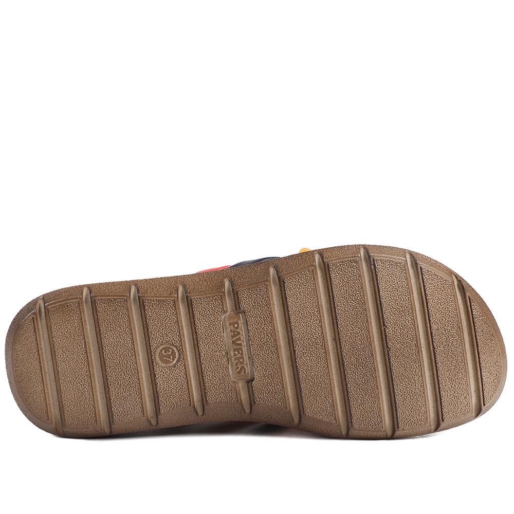 Leather Slip On Mule Sandals - LUCK43004 / 329 153 - Multi - Image 6