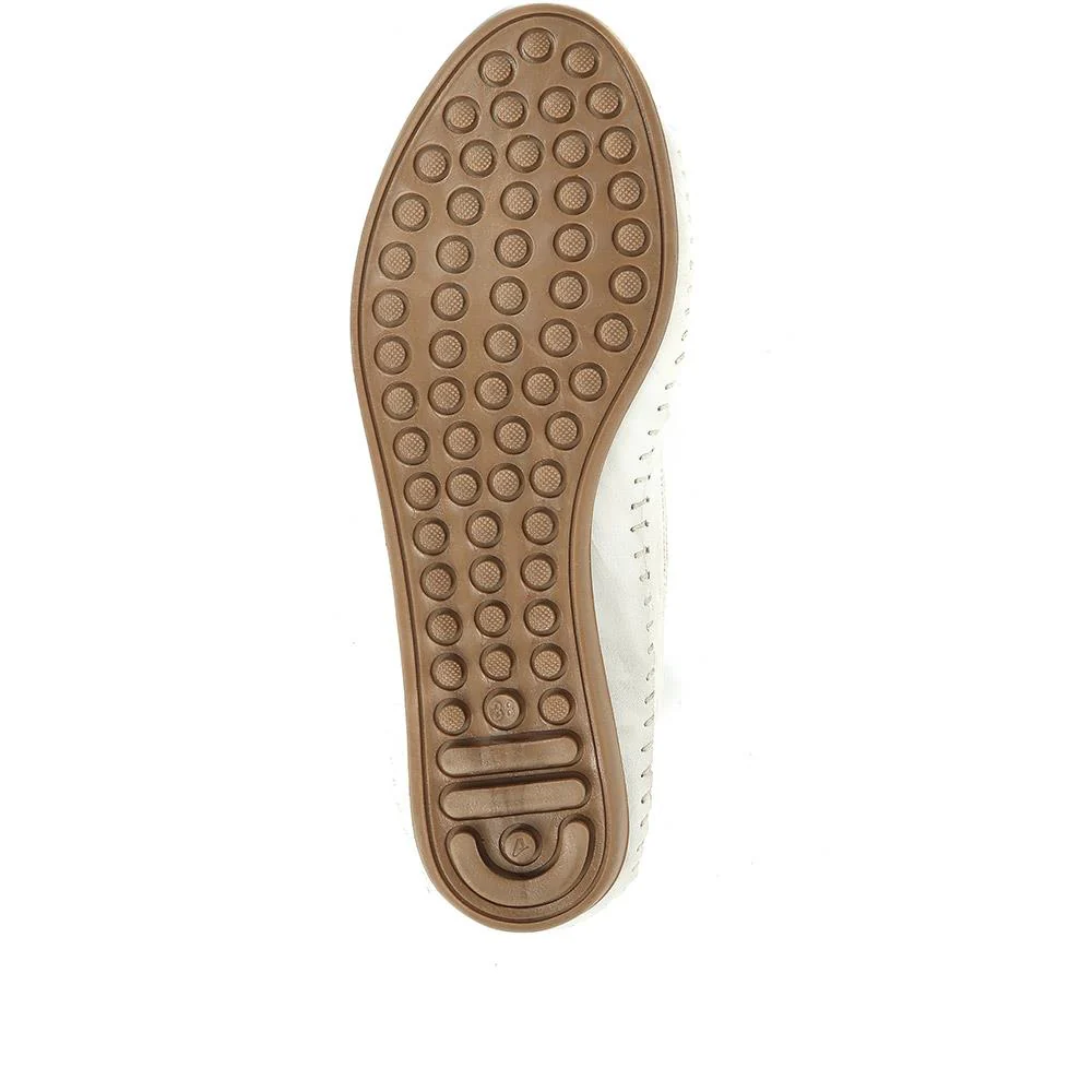 Leather Slip-On Pumps - GOKH29000 / 316 901 - White - Image 6