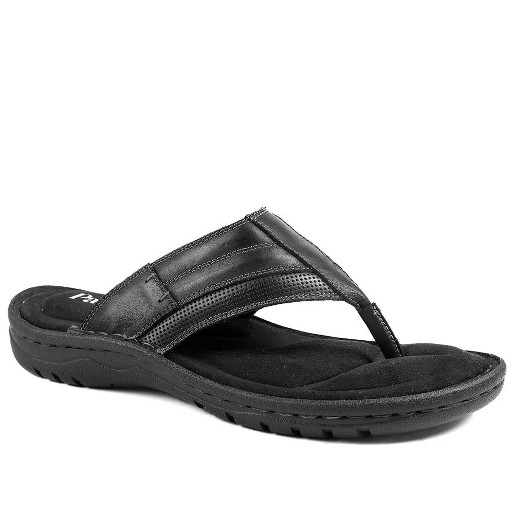 Leather Slip On Sandals - AATRA43002 / 328 935 - Image 2