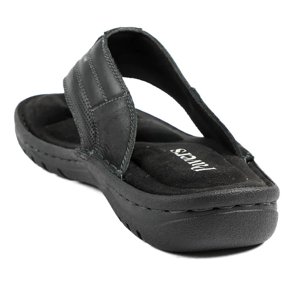 Leather Slip On Sandals - AATRA43002 / 328 935 - Black - Image 4