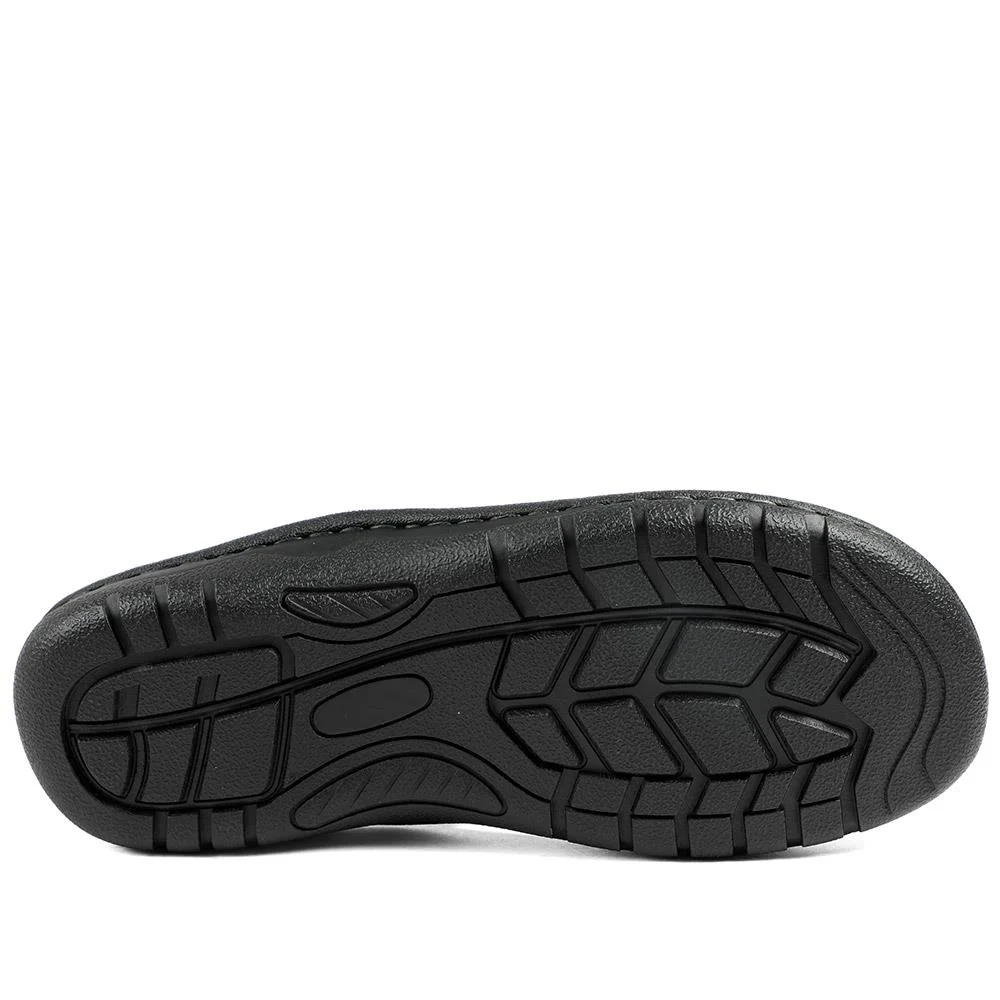 Leather Slip On Sandals - AATRA43002 / 328 935 - Black - Image 6