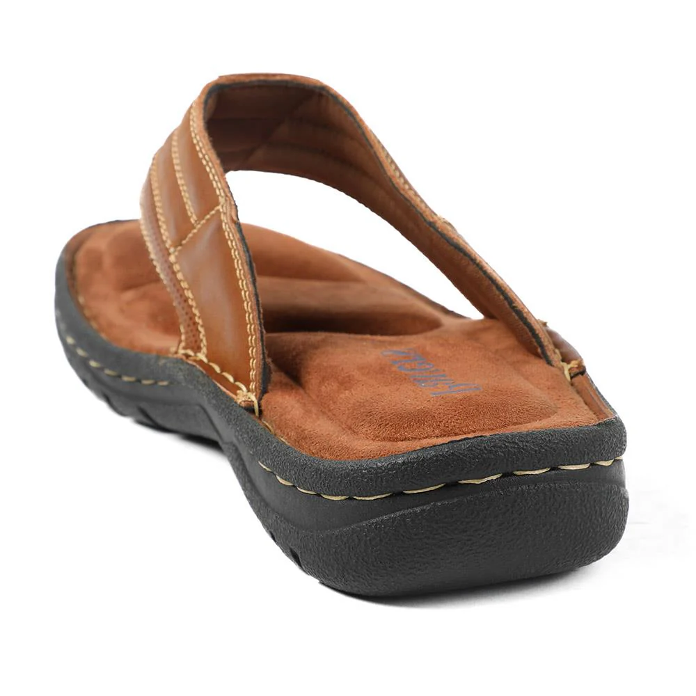 Leather Slip On Sandals - AATRA43002 / 328 935 - Tan - Image 4