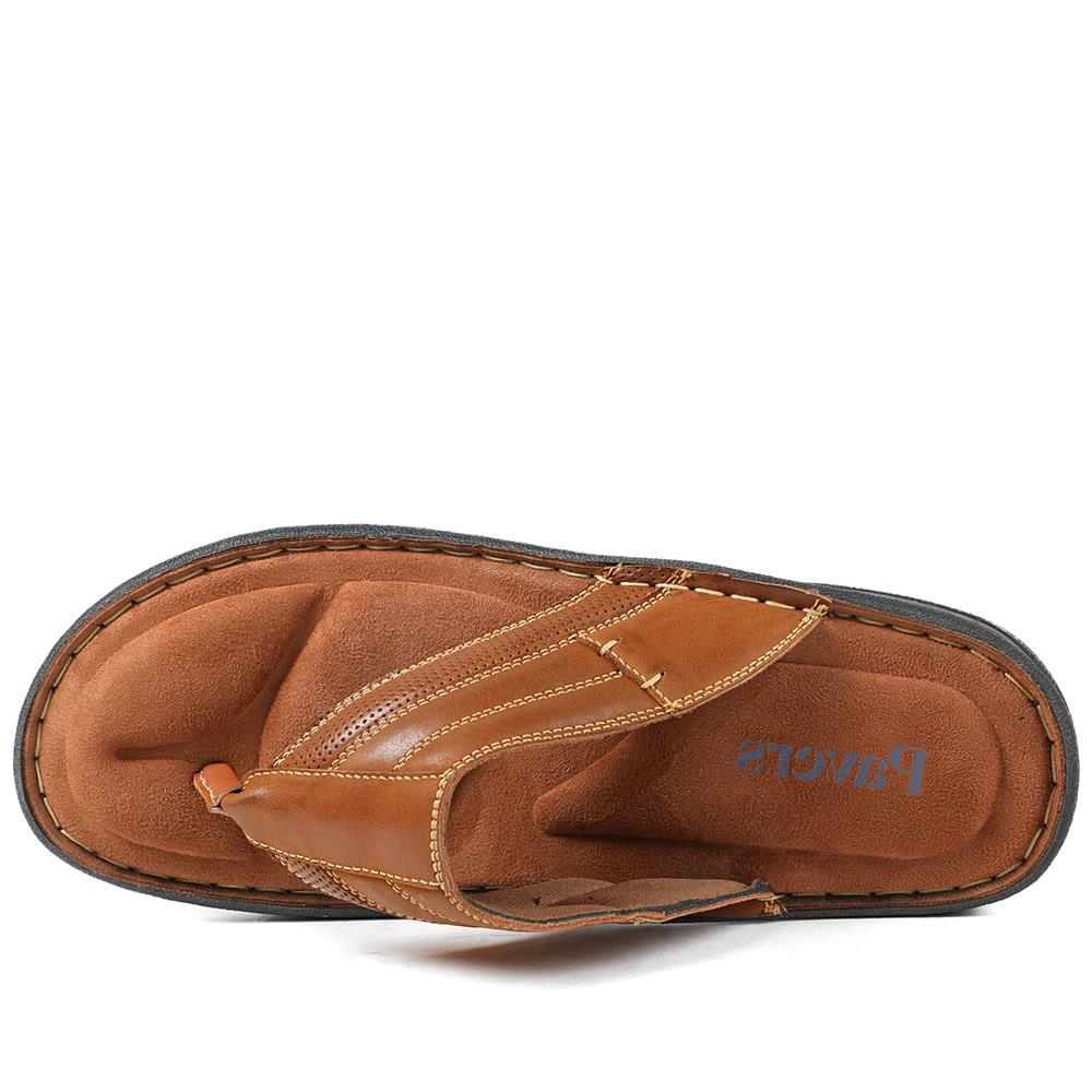 Leather Slip On Sandals - AATRA43002 / 328 935 - Tan - Image 5