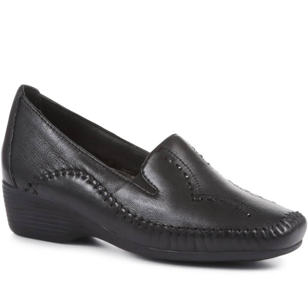 Leather Slip On Shoes - NAP24009 / 308 415
