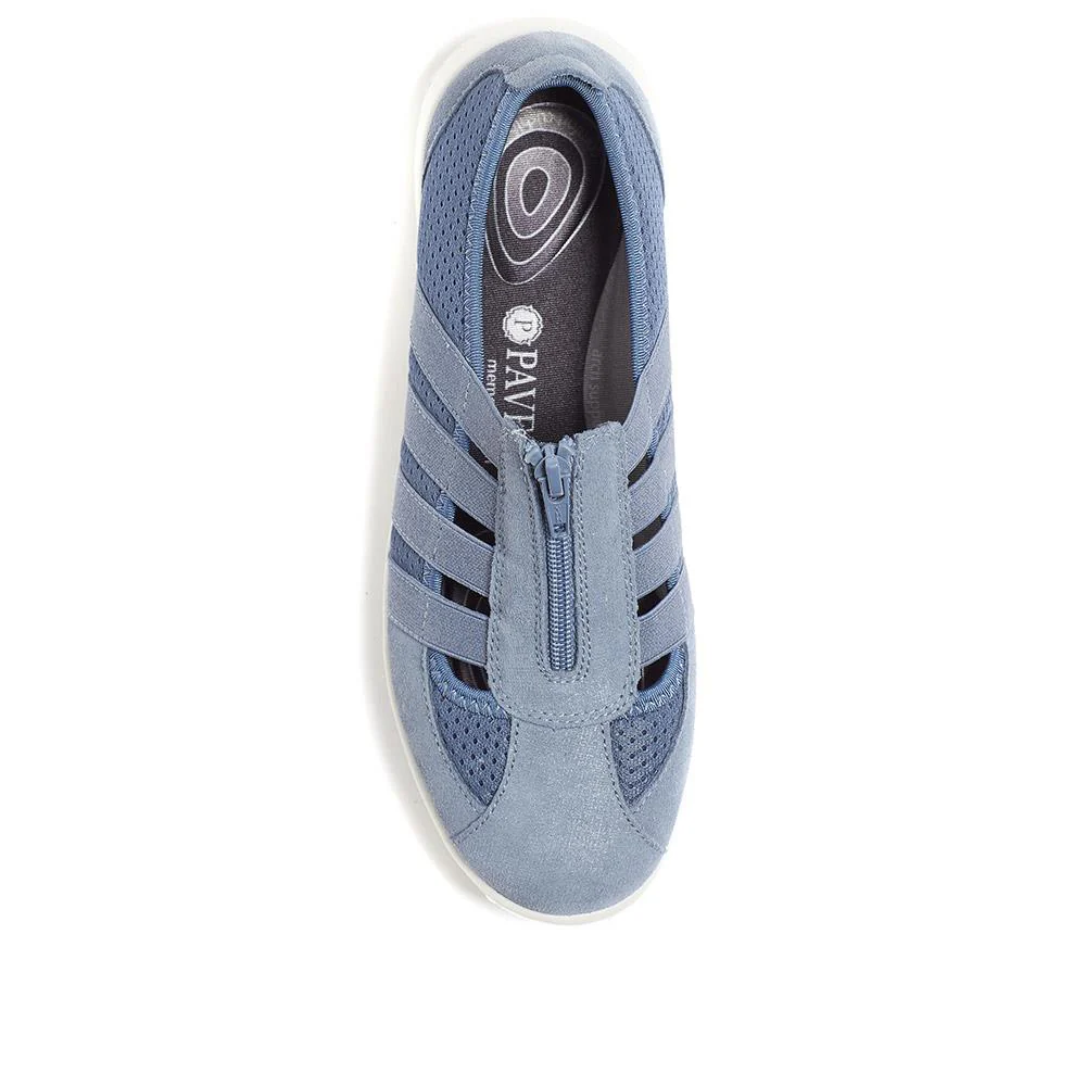 Leather Slip-On Shoes - BRK24000 / 308 245 - Denim - Image 4
