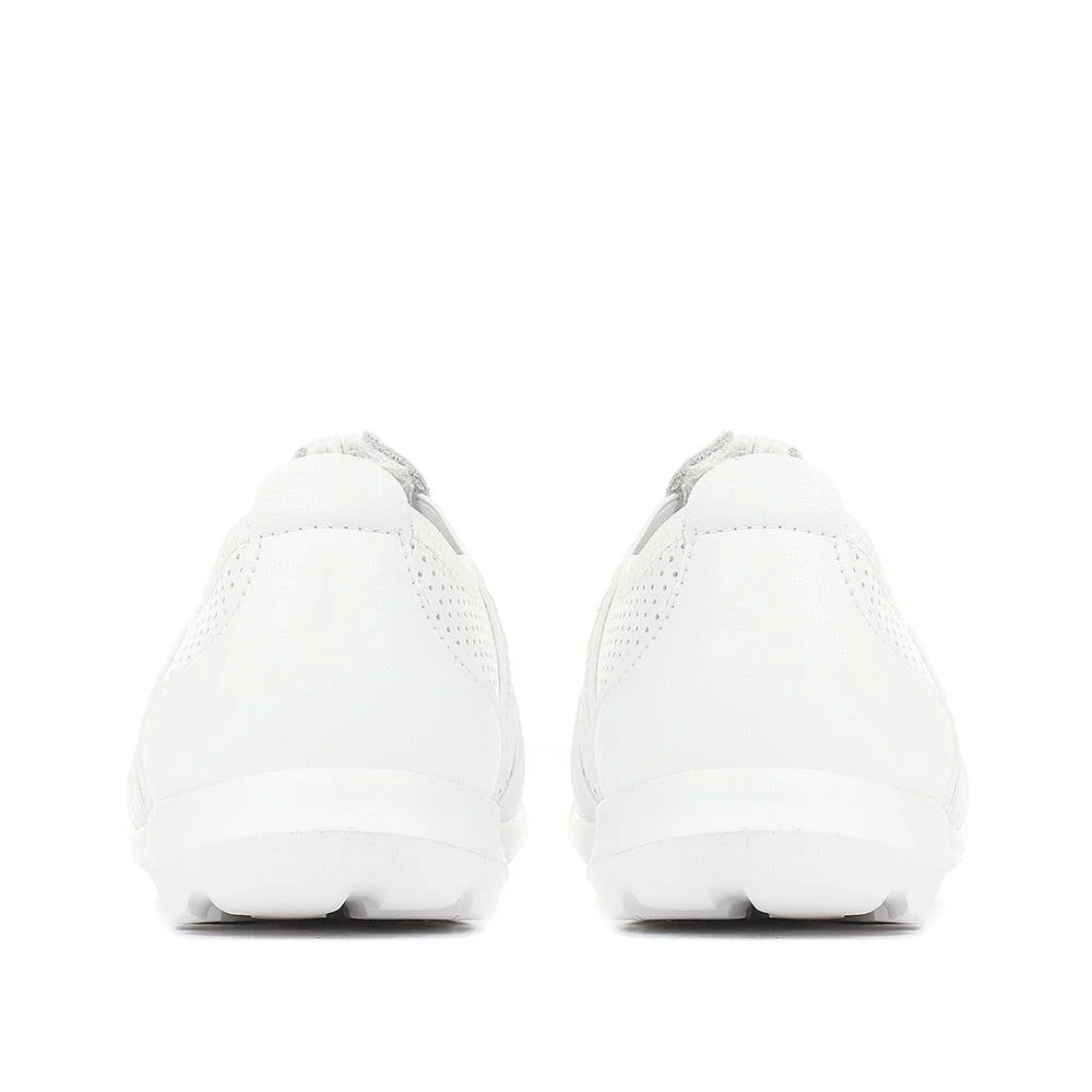 Leather Slip-On Shoes - BRK24000 / 308 245 - White - Image 3