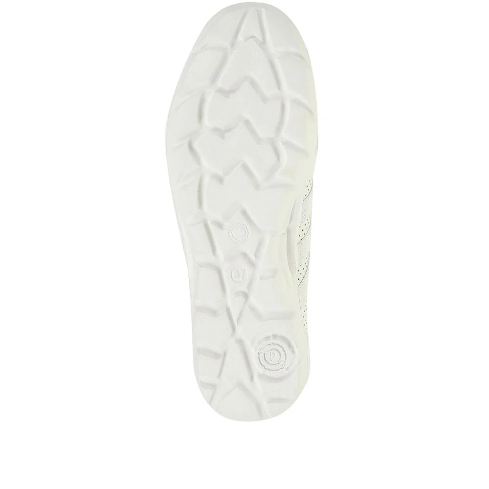 Leather Slip-On Shoes - BRK24000 / 308 245 - White - Image 6