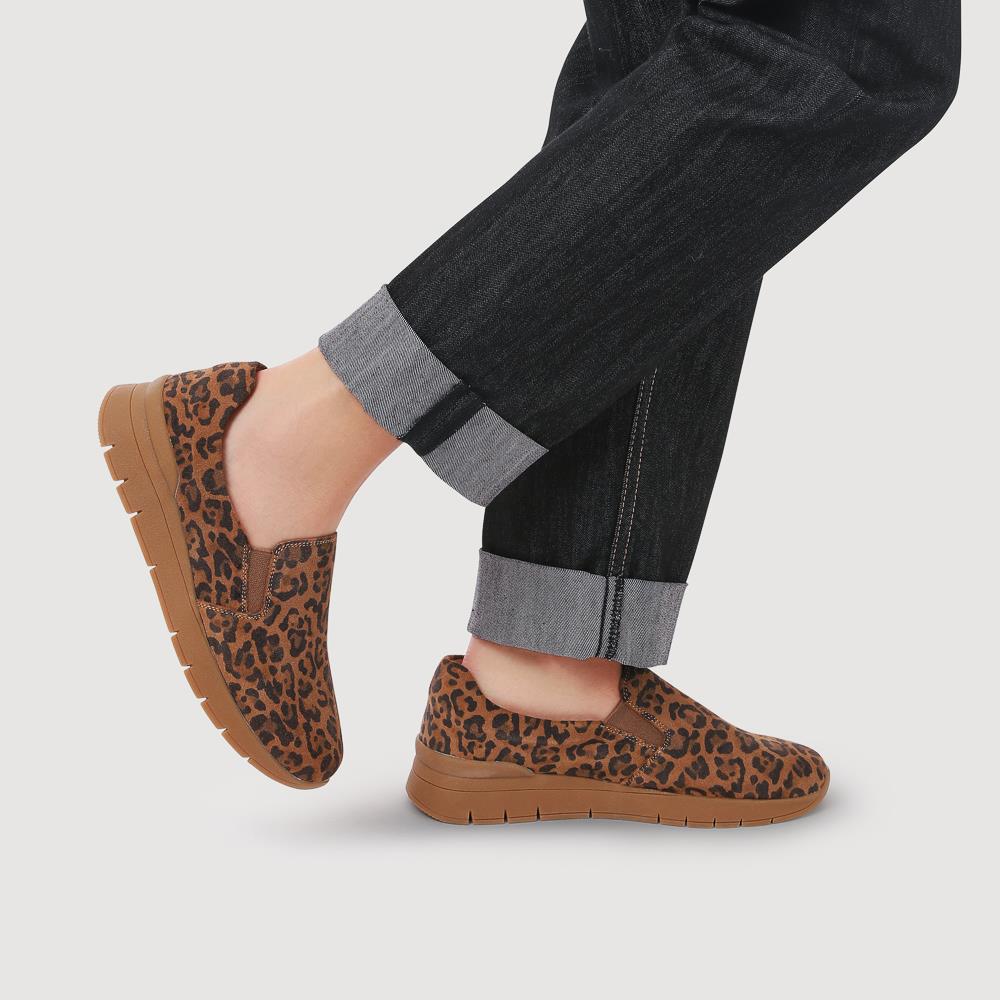 Leather Slip-On Shoes - BRK42008 / 327 978 - Leopard - Image 5