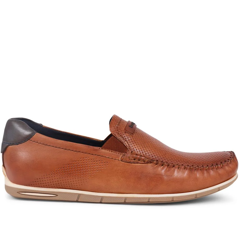 Leather Slip-On Shoes - BUG39504 / 324 763 - Cognac - Image 2
