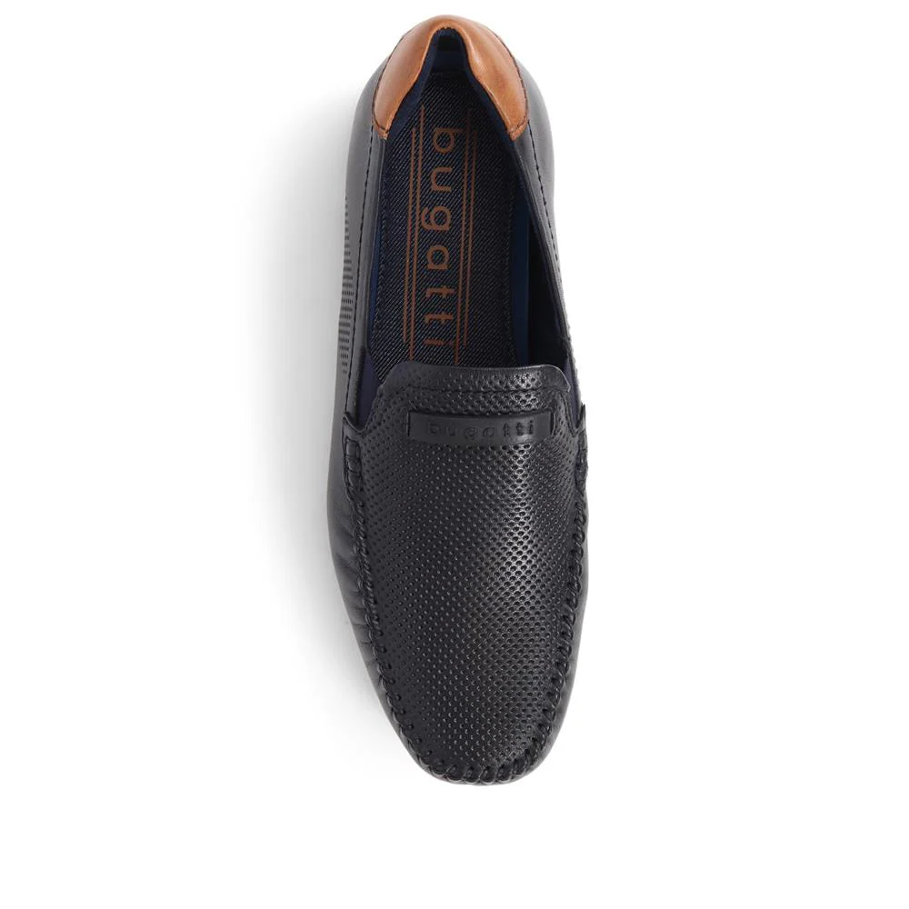 Leather Slip-On Shoes  - BUG39504 / 324 763 - Navy - Image 5