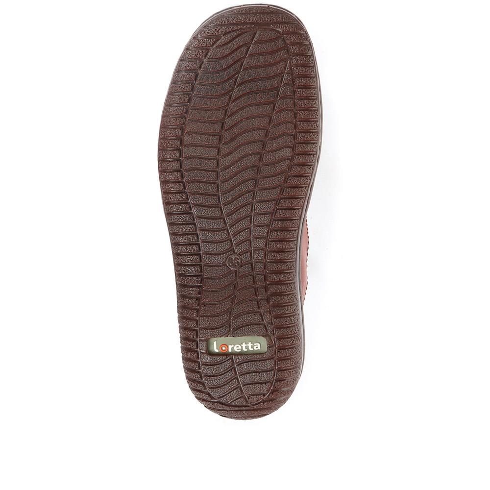 Leather Slip On Shoes for Women - HAK23014 / 308 135 - Tan - Image 5